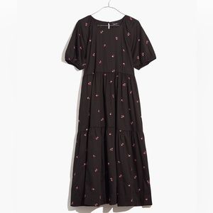 Short-Sleeve Cattail Tiered Dress in Amie Floral Madewell New with Tags Small
